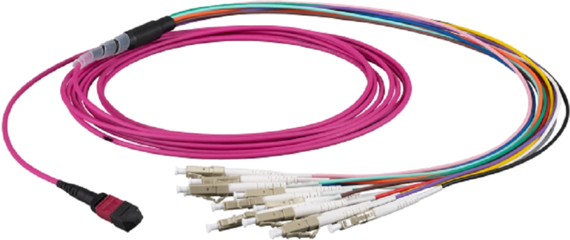 FO Patch Cable MTP/MPO/f - 12x LC/m 2m