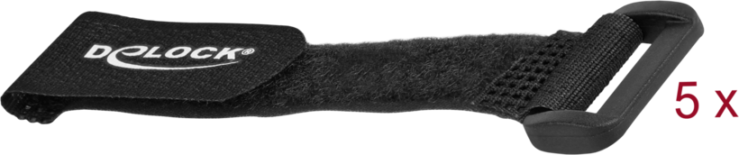 Klett-Kabelbinder 150 mm schwarz 5 Stück