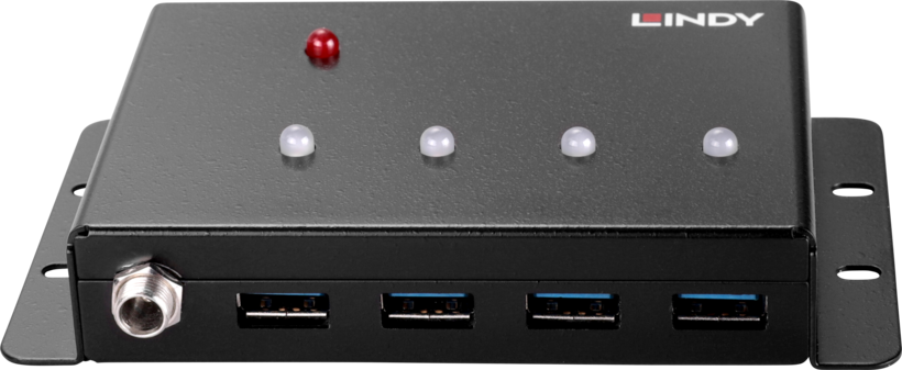 Hub USB 3.0 LINDY 4 ports en métal