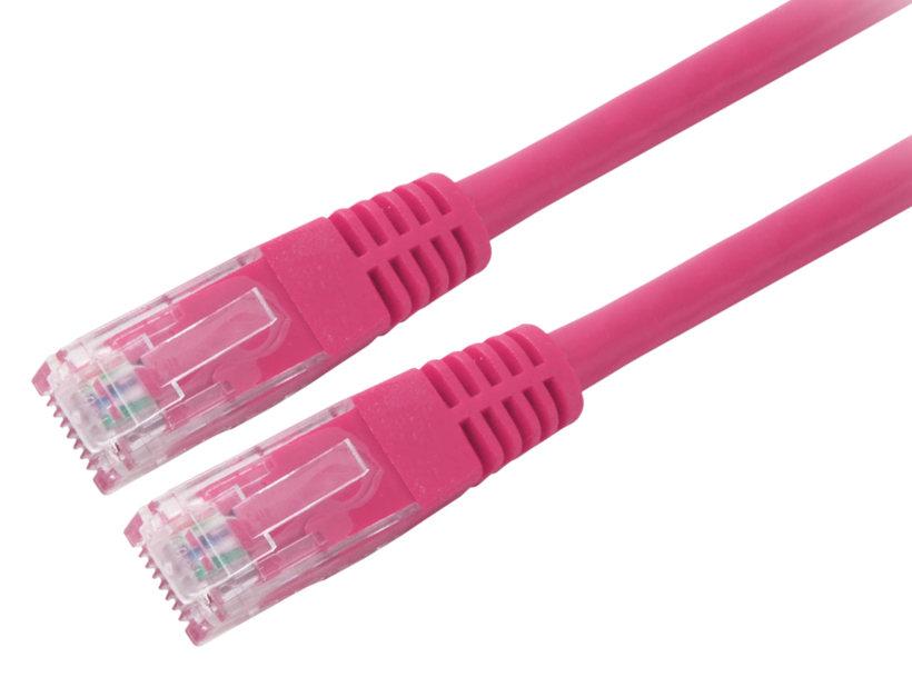 Patch Cable RJ45 U/UTP Cat5e 3m Magenta