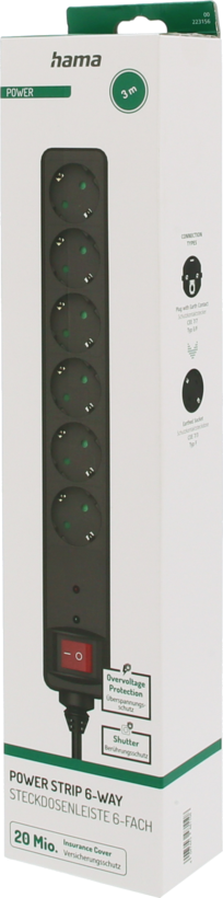 Power Strip 6-way 3m w/ Switch