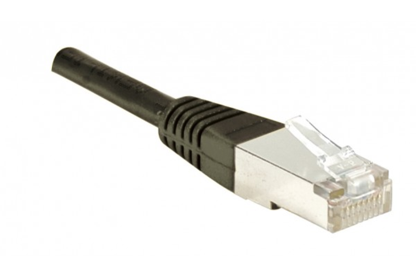 Câble patch RJ45 S/FTP Cat6 noir 10 m