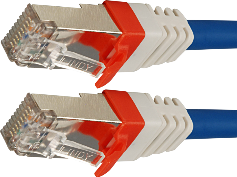Câble patch RJ45 S/FTP Cat6a, 7,5m, bleu