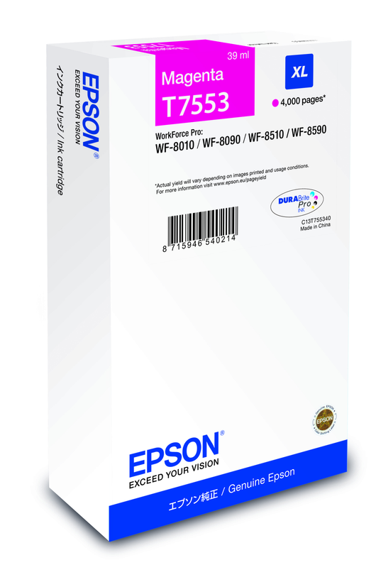 Epson T7553 XL tintapatron, bíbor
