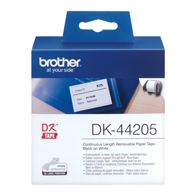 Brother 62mmx30m Cont Label Roll White