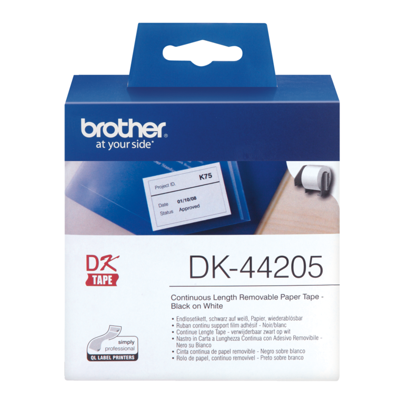 Brother 62mmx30m Cont Label Roll White