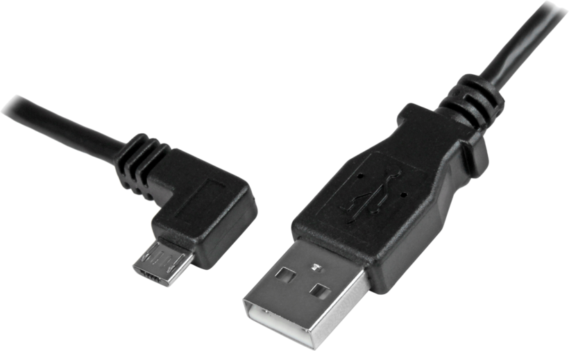 Cable USB 2.0 A/m-Micro B/m 90° 1m