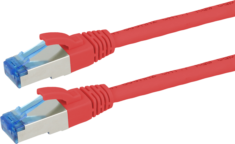 Câble patch RJ45 S/FTP Cat6a 20 m, rouge