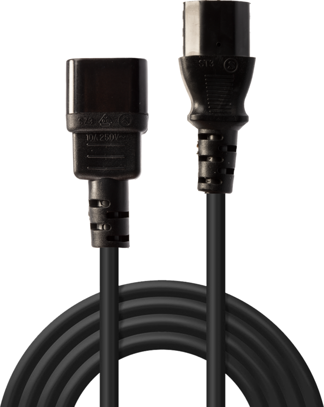 Power Cable C13/f - C14/m 1m Black