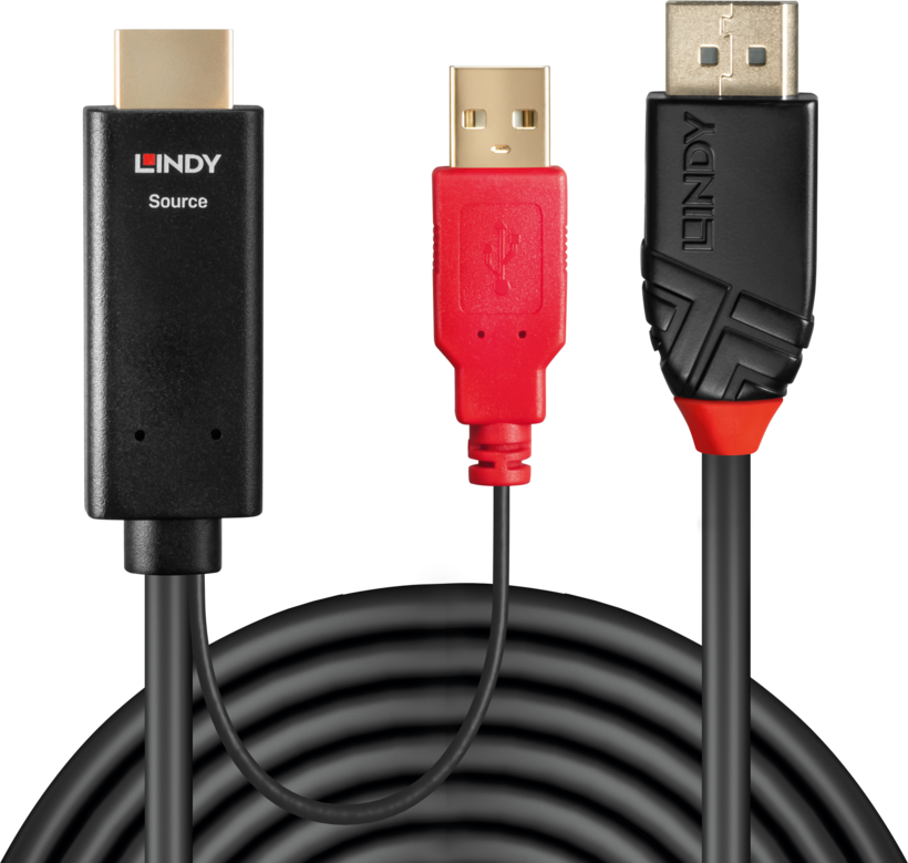 Câble Lindy HDMI - DisplayPort, 1 m