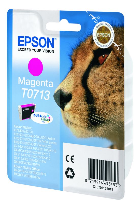 Epson T0713 tintapatron, magenta
