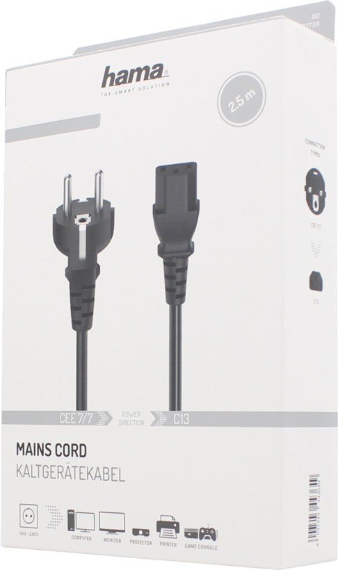 Power Cable Local/m - C13 2.5m Black