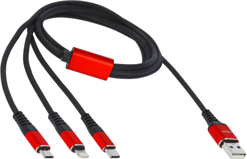 Delock USB A - Lightn/Micro-B/C Kabel 1m