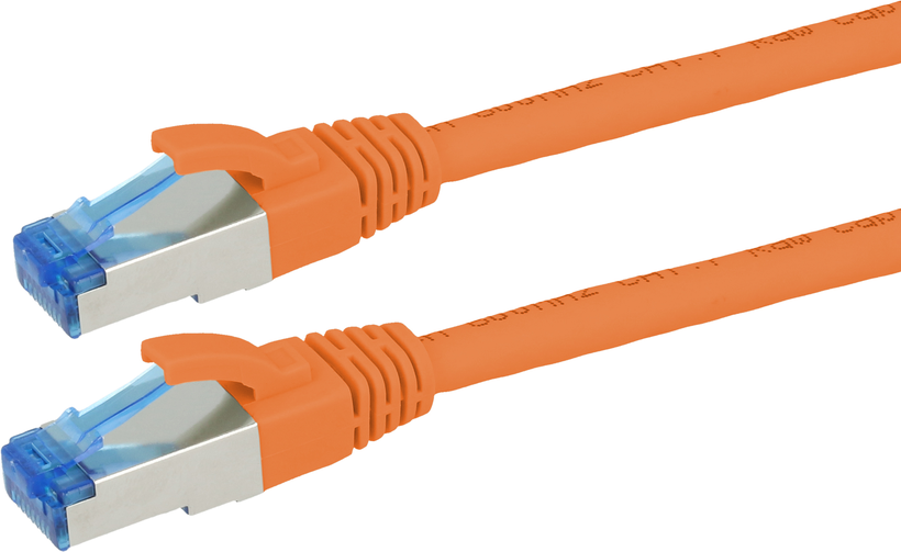 Câble patch RJ45 S/FTP Cat6a 5 m orange