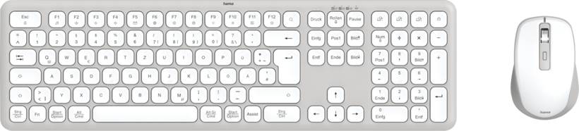 Hama WKM-550 Tastatur Maus Set gr/we