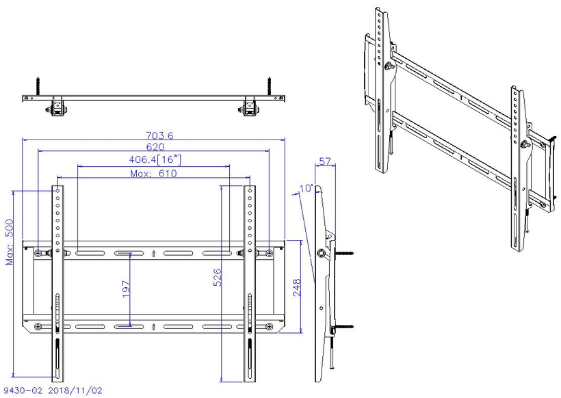 ARTICONA Public Display/TV Wandhalterung