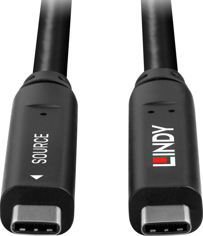Cabo híbrido USB-C LINDY 10 m