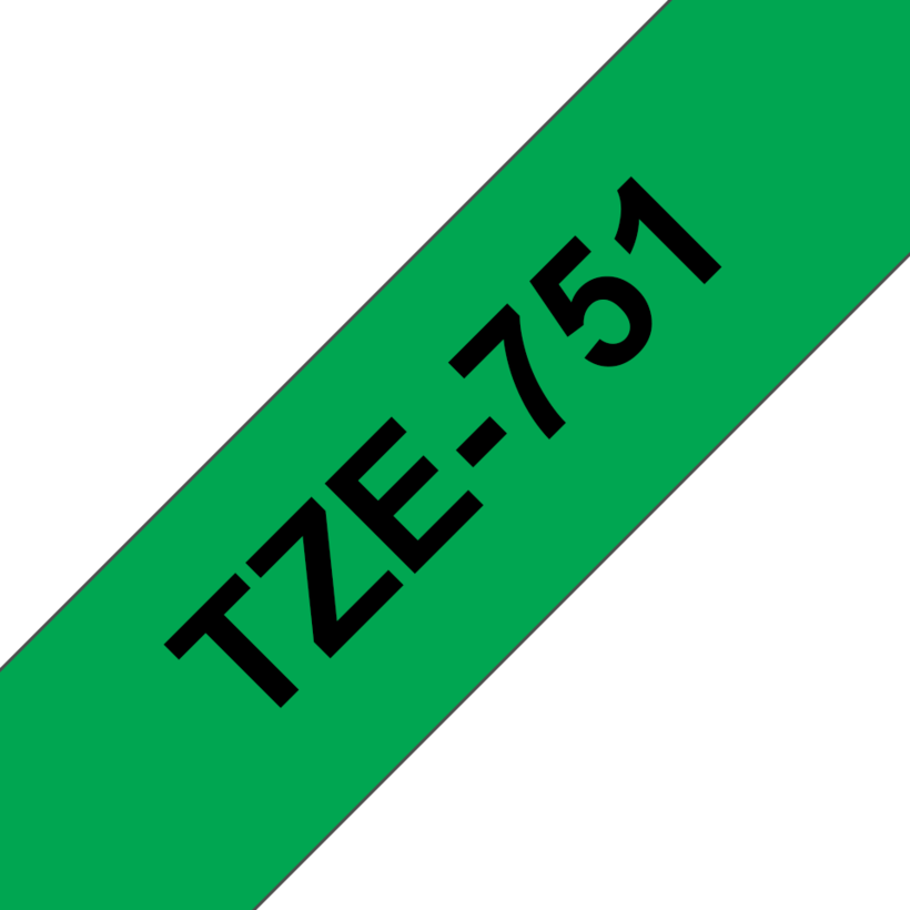 Fita etiq. Brother TZe-751 24mmx8m verde