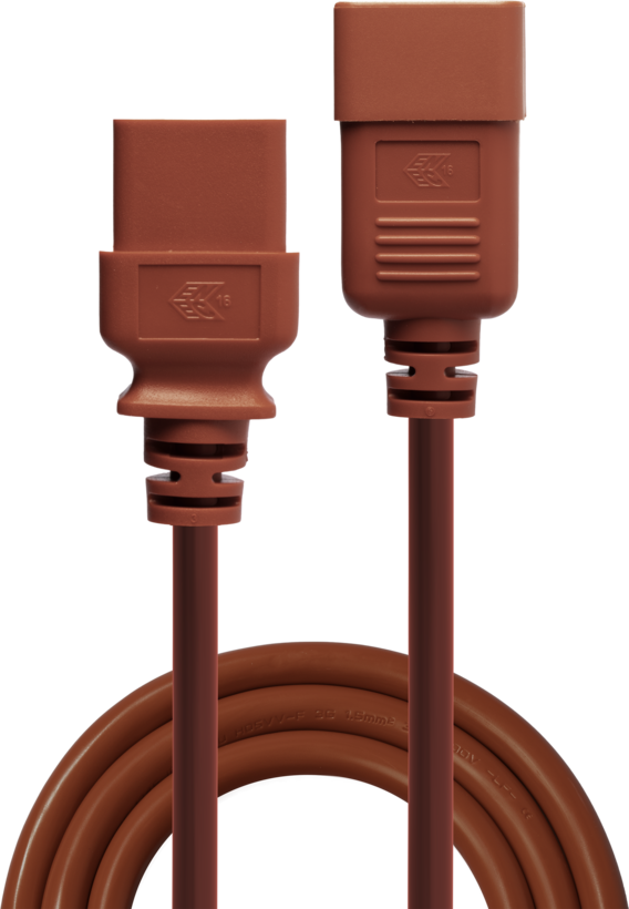 Cable alim. C20 m - C19 h, 2 m, rojo