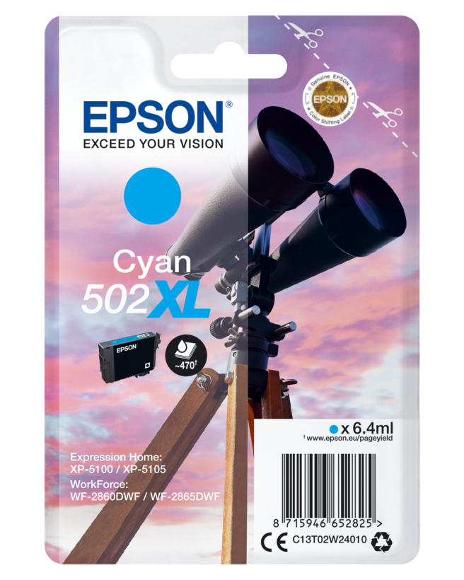 Encre Epson 502 XL, cyan