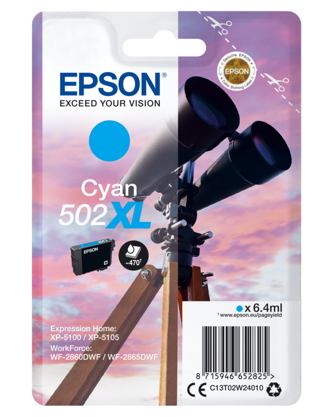 Encre Epson 502 XL, cyan