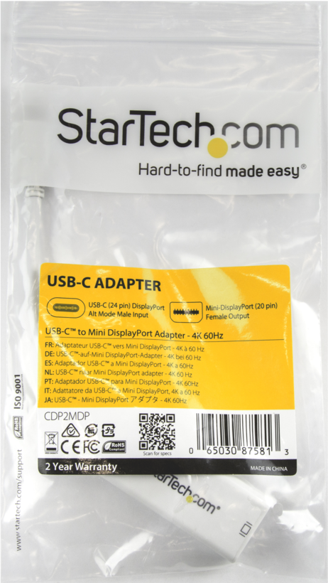 Adaptador USB-C m. - Mini-DisplayPort h.
