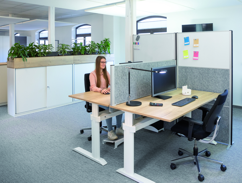 Cloison de bureau MAULconnecto 160x50 cm