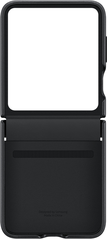 Coque cuir Samsung Z Flip5 Flap, noir