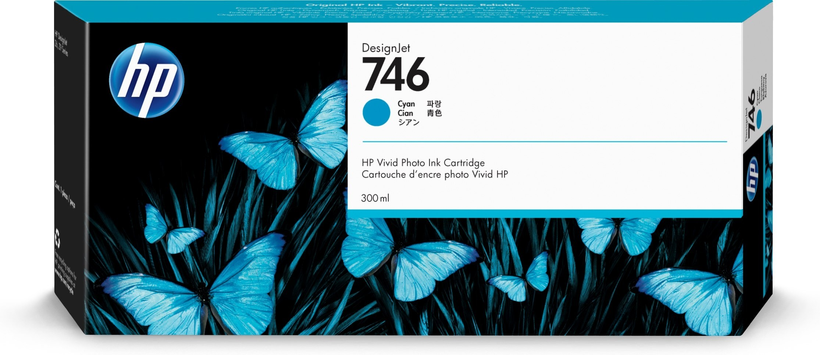 Tinta HP 746 300 ml, cian