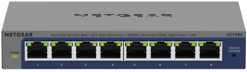 Switch Netgear GS108Ev4 Managed Plus
