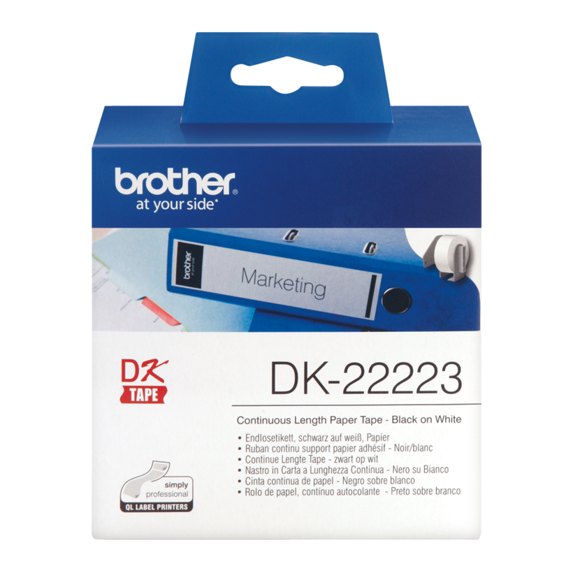 Brother 50mmx30m Cont. Label Roll White