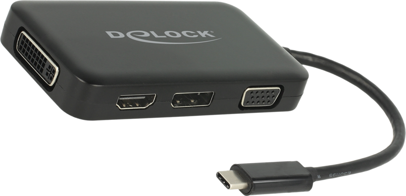Adapter USB C - VGA+HDMI+DVI-D+DP
