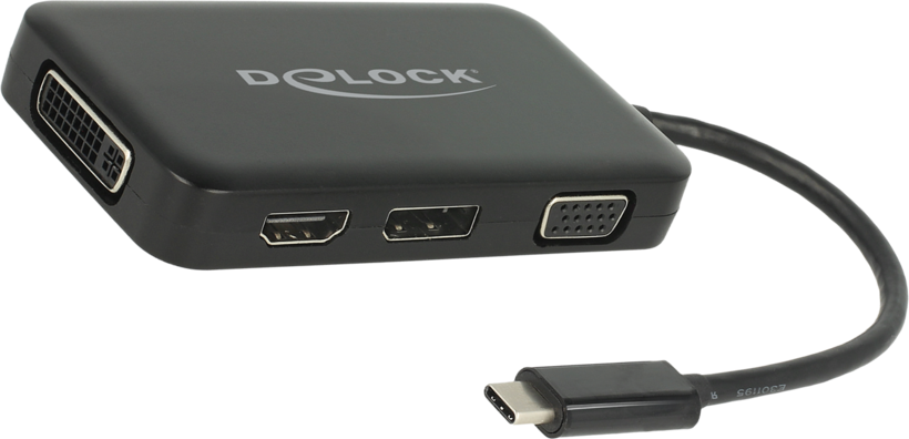 Adapter USB C - VGA+HDMI+DVI-D+DP