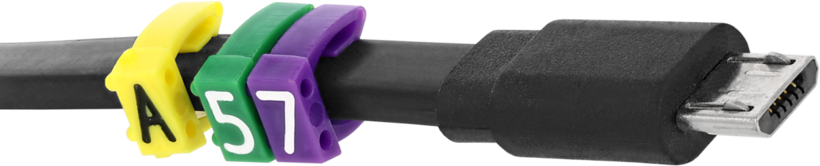 Clip marquage de câble, 0-9 couleur x100