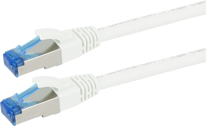 Patchkabel RJ45 S/FTP Cat6a 7,5 m weiß
