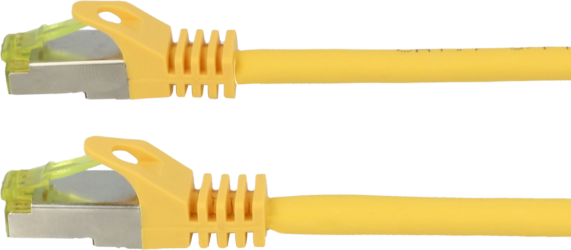 Câble patch RJ45 S/FTP Cat6a 0,25m jaune