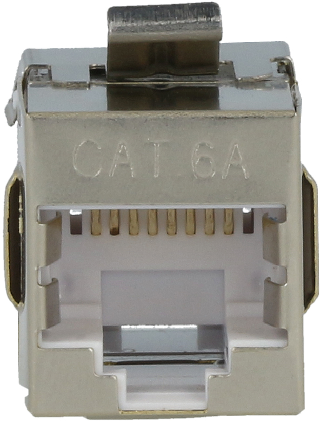 Keystone Jack 1x RJ45 Bu - Bu STP Cat6a