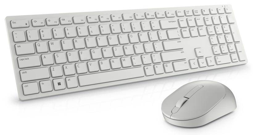 Set tastiera e mouse Dell KM5221W bianco