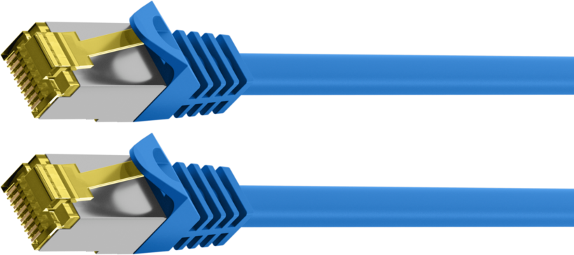Patch Cable RJ45 S/FTP Cat6a 0.25m Blue