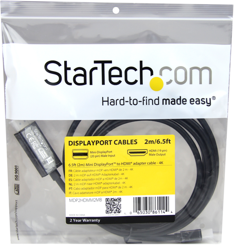 Câble StarTech mini DP - HDMI, 2 m