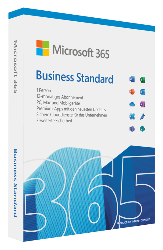 Microsoft M365 Business Standard 1 License Medialess
