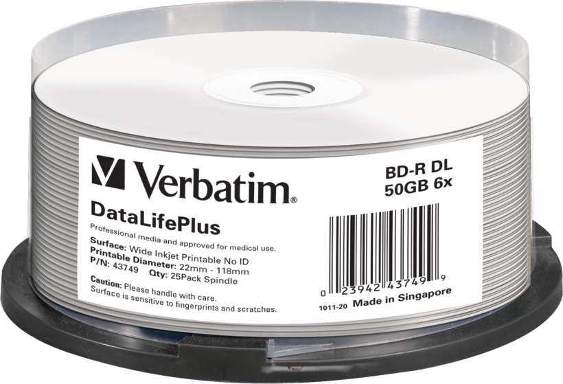 Verbatim Blu-ray BD-R 50GB 6x Ink SP(25)