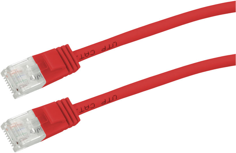 Patch Cable RJ45 U/UTP Cat6a 0.5m Red