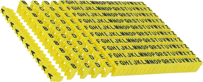 Clip marquage de câble, A-Z, jaune, x260