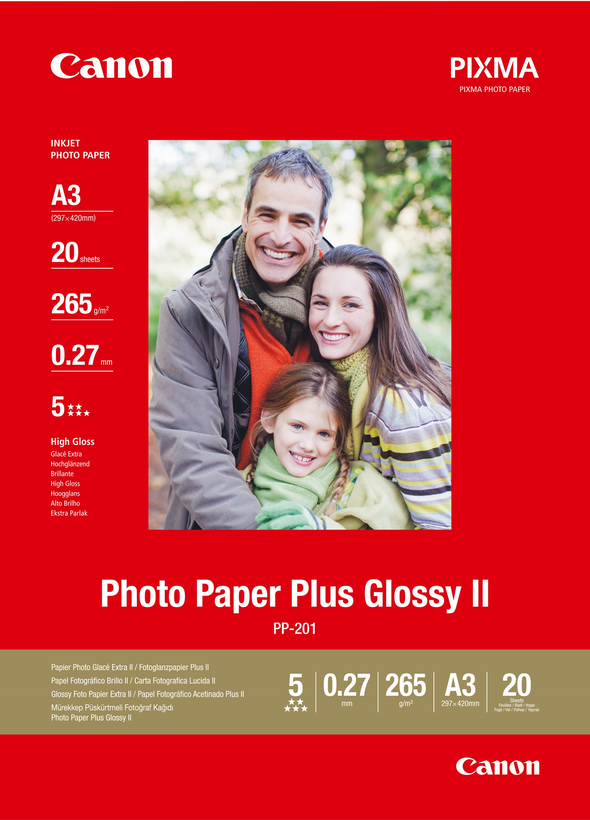 Papier fotogr. Canon PP-201 Glossy II A3