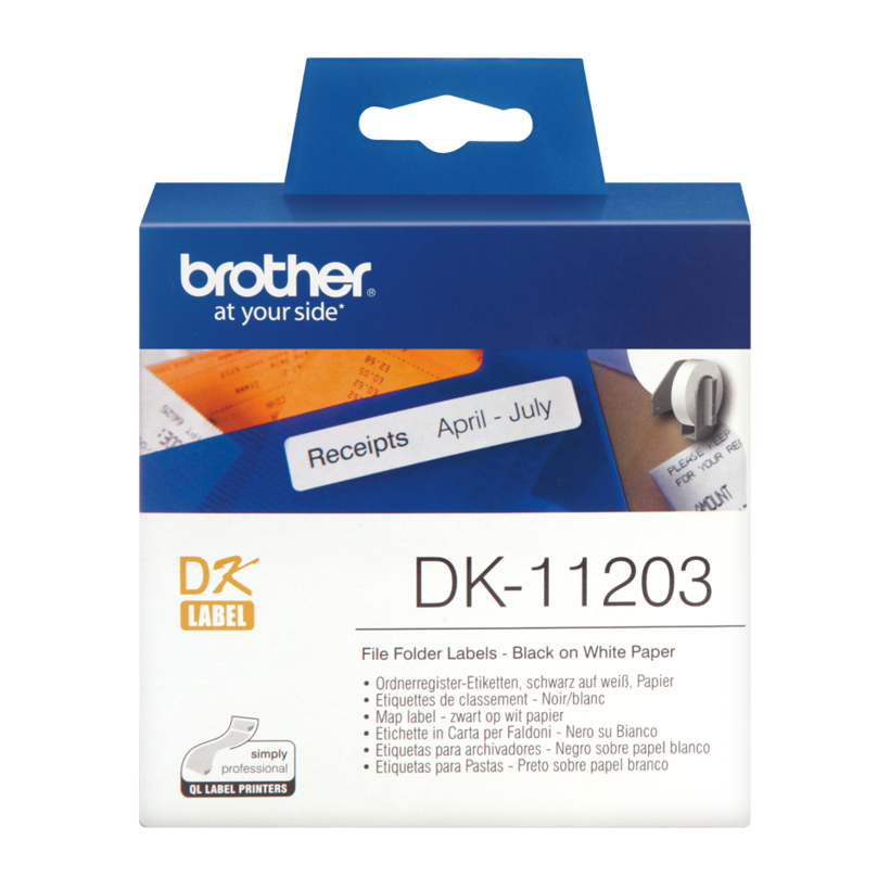 Brother 17x87mm Ordnerregister-Etiketten