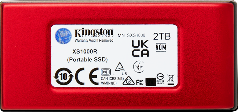 SSD Kingston XS1000 2 TB rojo