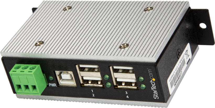 Hub USB 2.0 industrial StarTech 4 ptos.