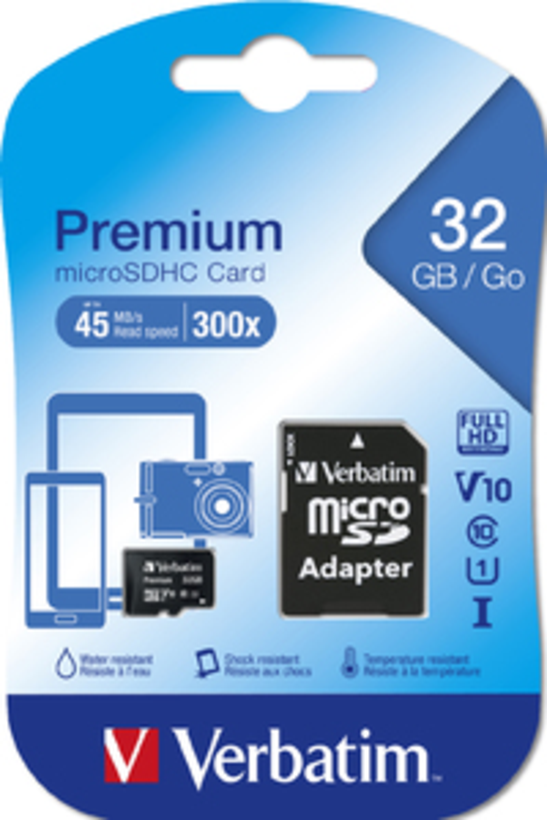 Carte microSDHC 32 Go Verbatim Premium