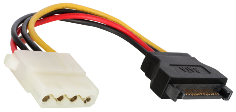 Power Adapter SATA/m - 4-pin/f 0.12m
